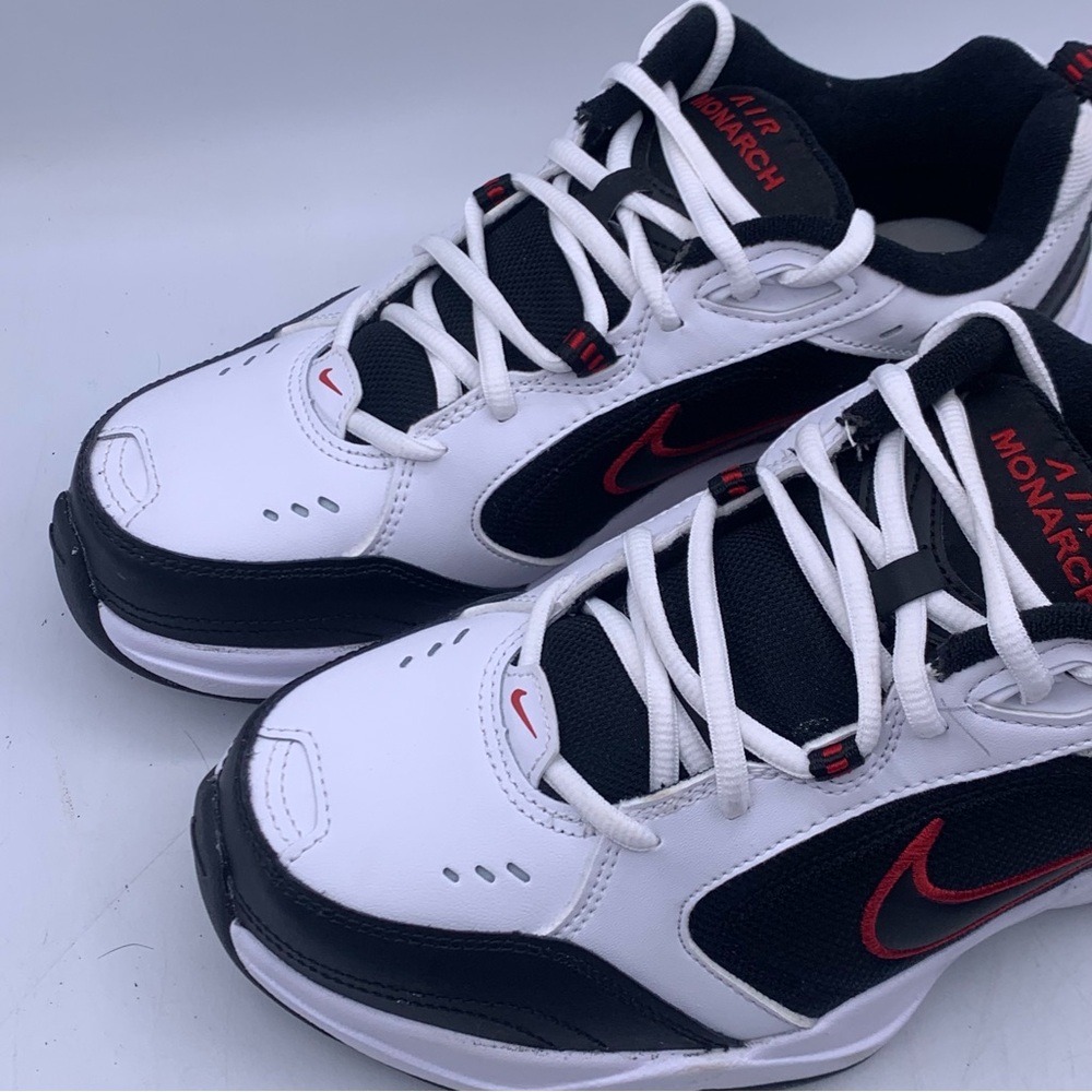 Nike Air Monarch IV Mens Size 7.5 Wide White Varsity Red Athletic Shoes - Picture 2 of 12